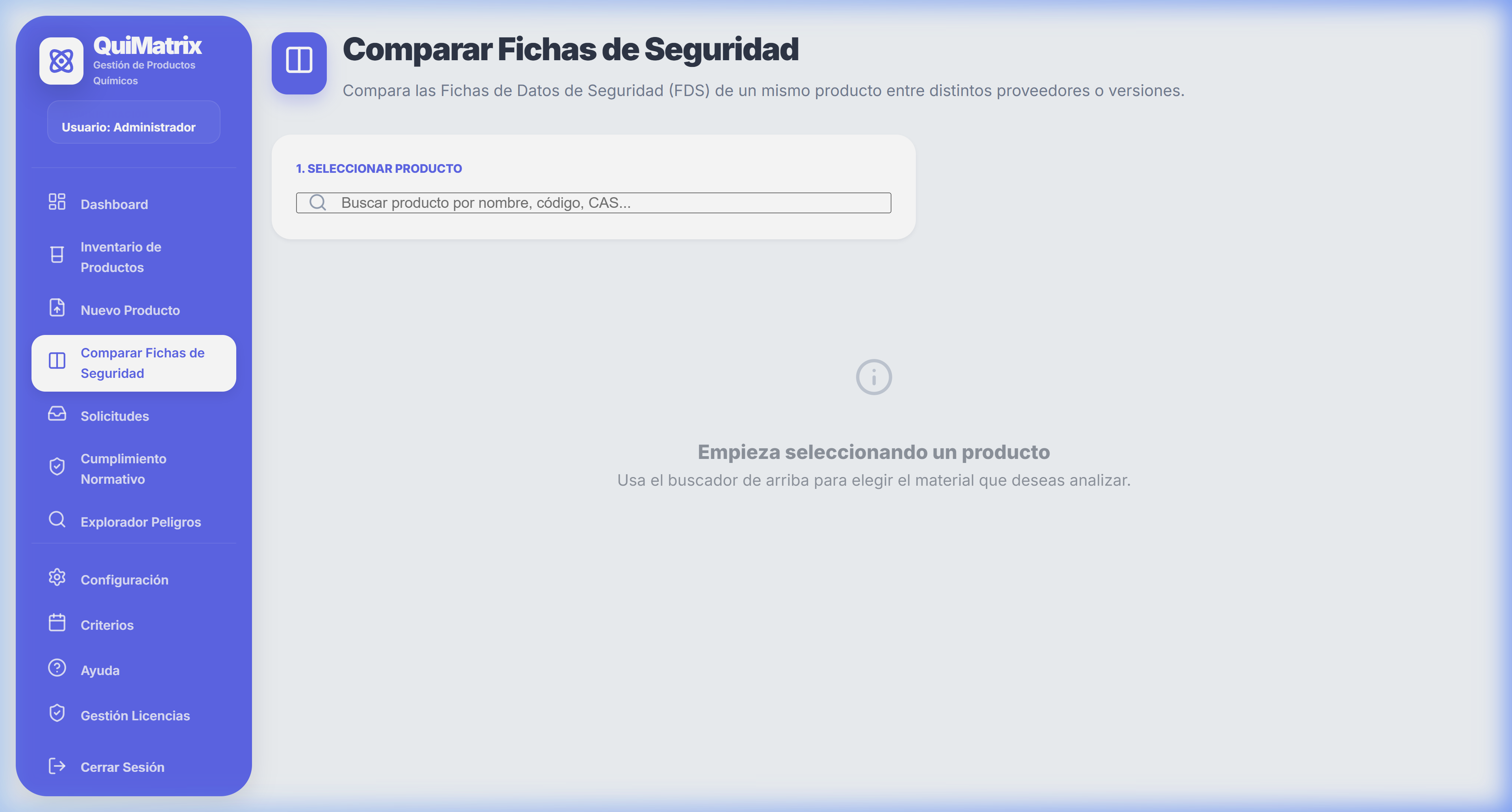 Comparativa Administrador